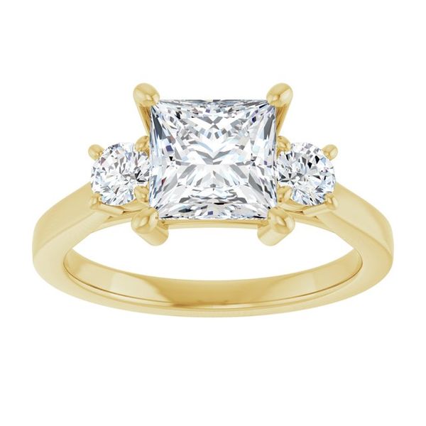 Three-Stone Sculptural Engagement Ring Image 3 The Jewelry Source El Segundo, CA