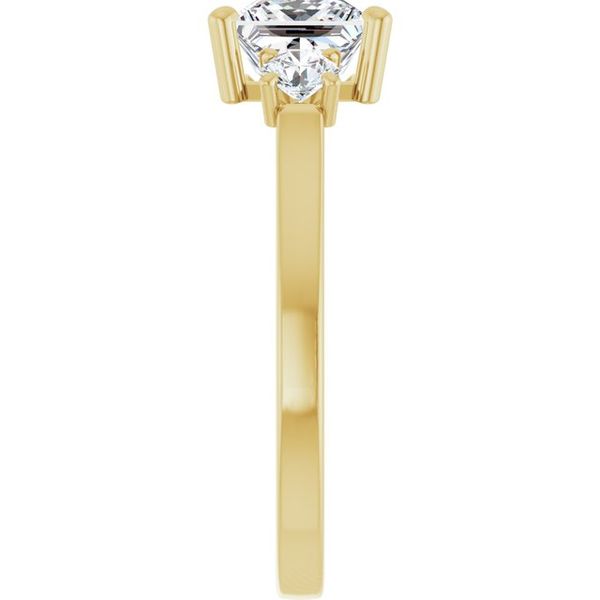 Three-Stone Sculptural Engagement Ring Image 4 The Jewelry Source El Segundo, CA