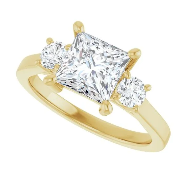 Three-Stone Sculptural Engagement Ring Image 5 The Jewelry Source El Segundo, CA