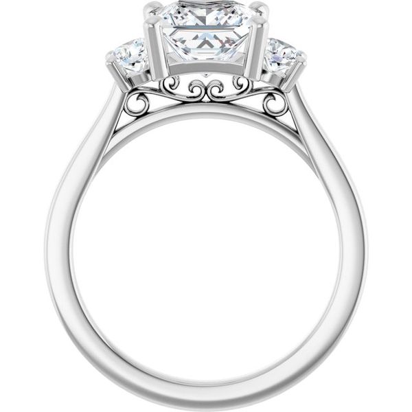 Three-Stone Sculptural Engagement Ring Image 2 Von's Jewelry, Inc. Lima, OH