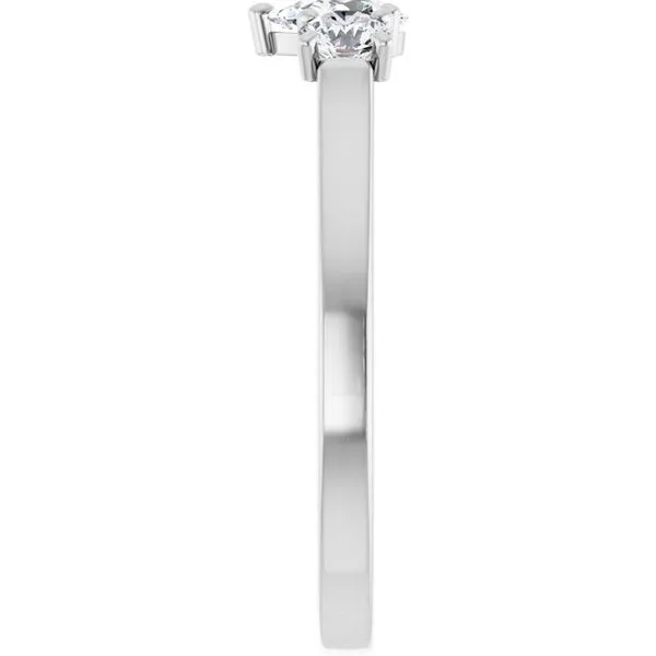 Three-Stone Sculptural Engagement Ring Image 4 Golden Grace Jewelers Brookfield, GA