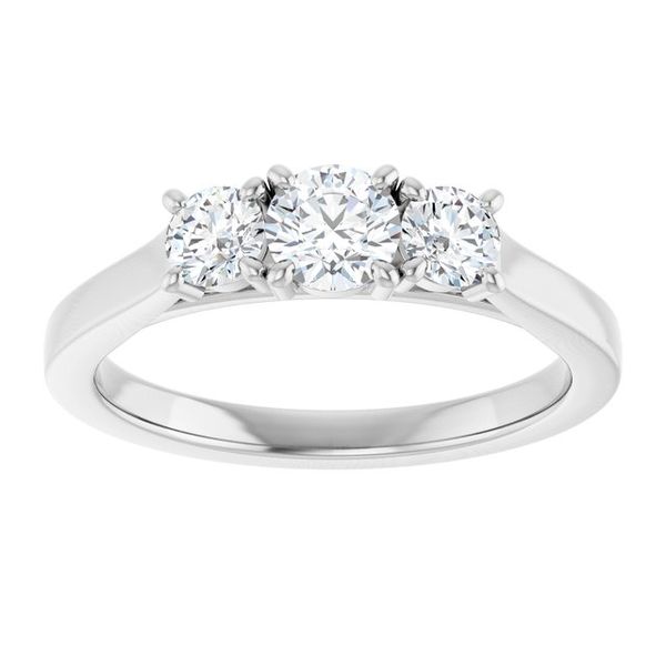 Three-Stone Sculptural Engagement Ring Image 3 Adler's Diamonds Saint Louis, MO