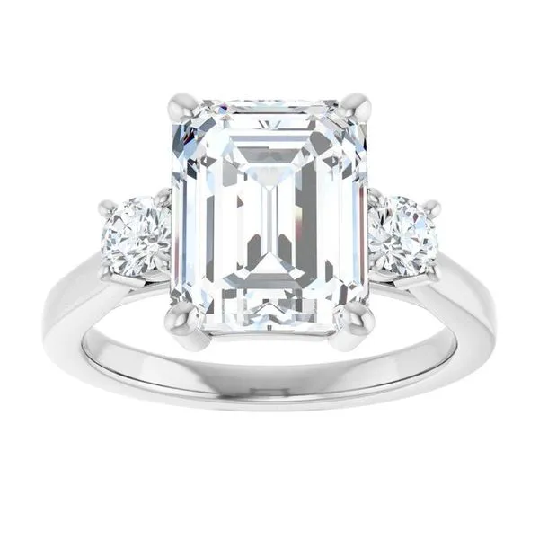 Three-Stone Sculptural Engagement Ring Image 3 The Jewelry Source El Segundo, CA