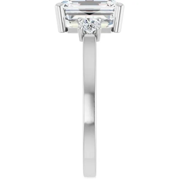 Three-Stone Sculptural Engagement Ring Image 4 The Jewelry Source El Segundo, CA