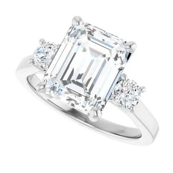 Three-Stone Sculptural Engagement Ring Image 5 The Jewelry Source El Segundo, CA