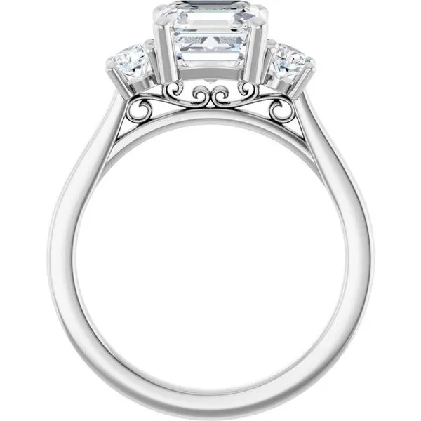Three-Stone Sculptural Engagement Ring Image 2 The Jewelry Source El Segundo, CA