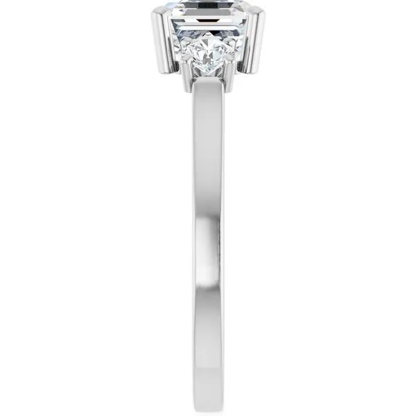 Three-Stone Sculptural Engagement Ring Image 4 The Jewelry Source El Segundo, CA