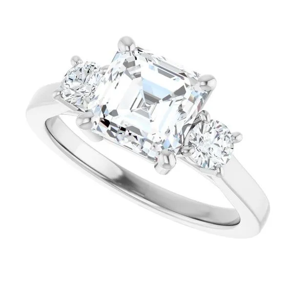 Three-Stone Sculptural Engagement Ring Image 5 The Jewelry Source El Segundo, CA