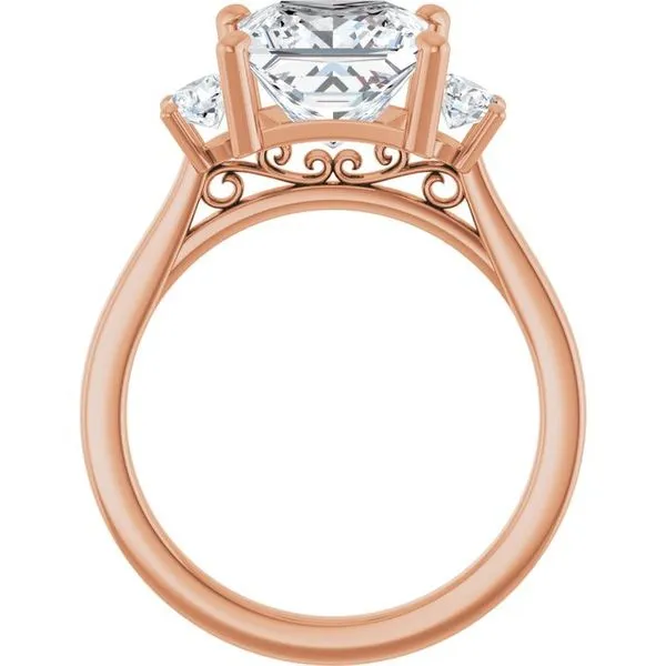 Three-Stone Sculptural Engagement Ring Image 2 The Jewelry Source El Segundo, CA