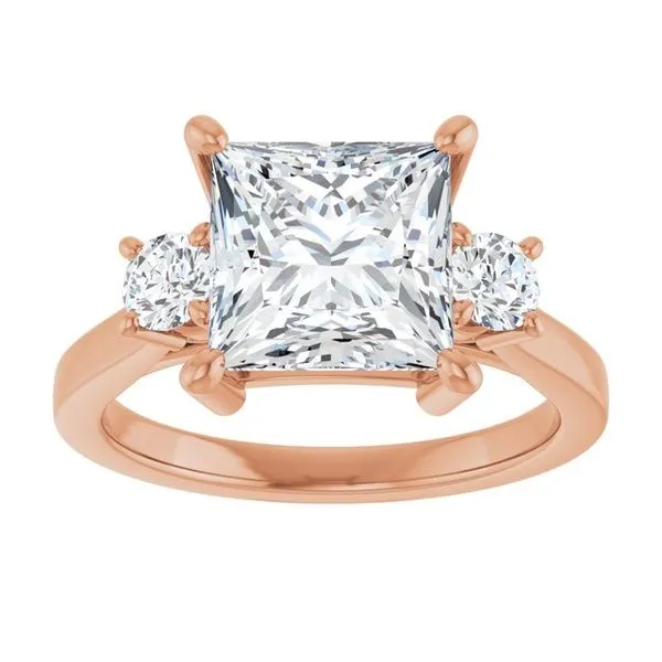 Three-Stone Sculptural Engagement Ring Image 3 The Jewelry Source El Segundo, CA