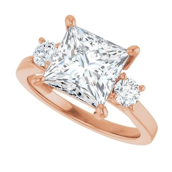 Three-Stone Sculptural Engagement Ring Image 5 The Jewelry Source El Segundo, CA
