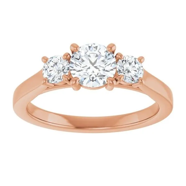 Three-Stone Sculptural Engagement Ring Image 3 The Jewelry Source El Segundo, CA