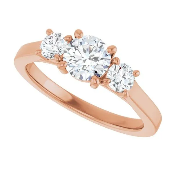 Three-Stone Sculptural Engagement Ring Image 5 The Jewelry Source El Segundo, CA