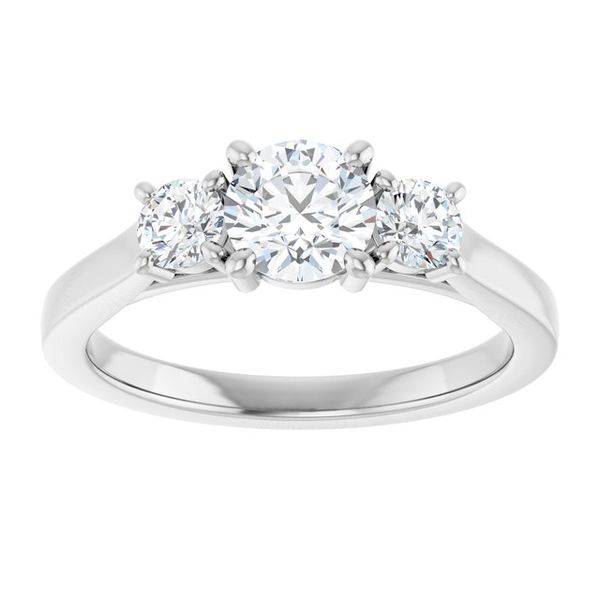 Three-Stone Sculptural Engagement Ring Image 3 Adler's Diamonds Saint Louis, MO