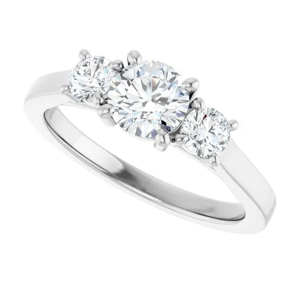 Three-Stone Sculptural Engagement Ring Image 5 Adler's Diamonds Saint Louis, MO