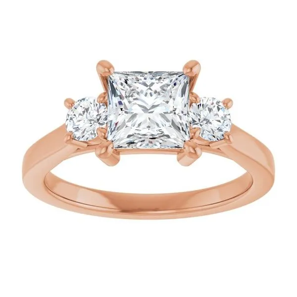 Three-Stone Sculptural Engagement Ring Image 3 Adler's Diamonds Saint Louis, MO