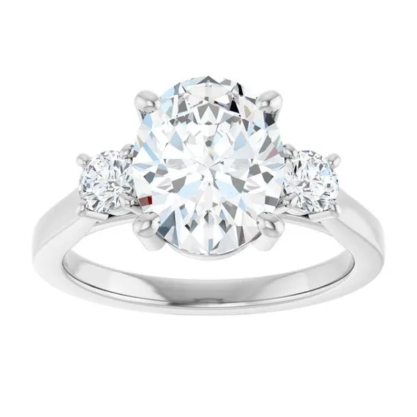 Three-Stone Sculptural Engagement Ring Image 3 Berilian Jewelers Folsom, CA