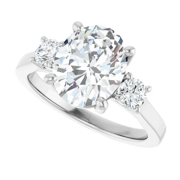 Three-Stone Sculptural Engagement Ring Image 5 Berilian Jewelers Folsom, CA