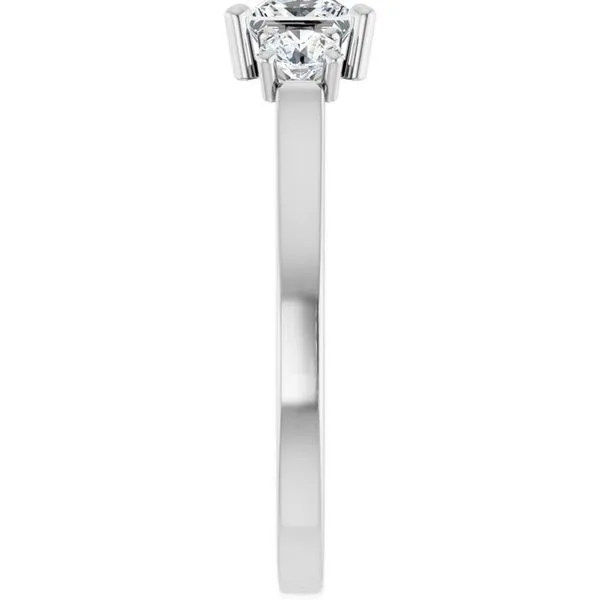 Three-Stone Sculptural Engagement Ring Image 4 Designer Jewelers Westborough, MA