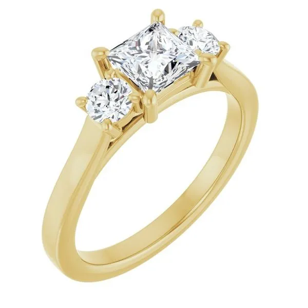 Three-Stone Sculptural Engagement Ring The Jewelry Source El Segundo, CA