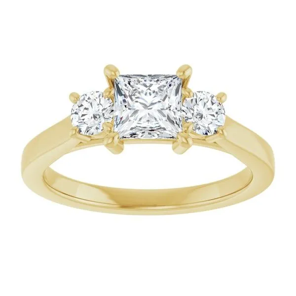 Three-Stone Sculptural Engagement Ring Image 3 The Jewelry Source El Segundo, CA