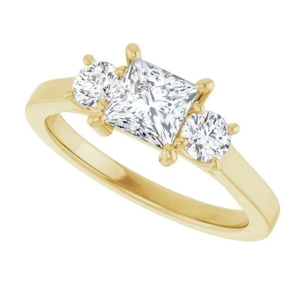 Three-Stone Sculptural Engagement Ring Image 5 The Jewelry Source El Segundo, CA