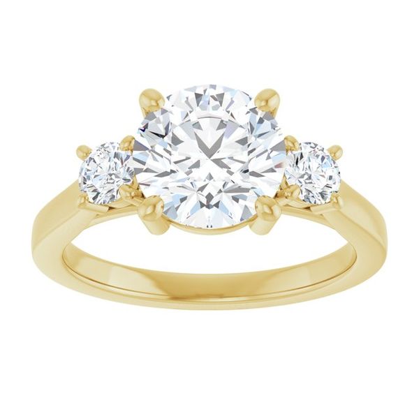 Three-Stone Sculptural Engagement Ring Image 3 The Jewelry Source El Segundo, CA