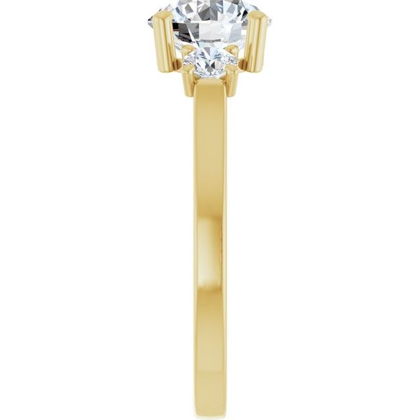 Three-Stone Sculptural Engagement Ring Image 4 The Jewelry Source El Segundo, CA