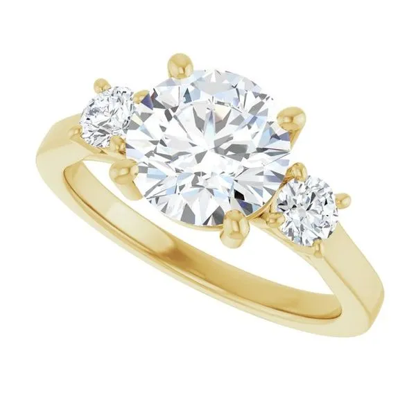 Three-Stone Sculptural Engagement Ring Image 5 The Jewelry Source El Segundo, CA