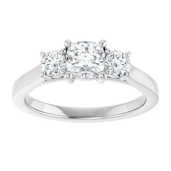 Three-Stone Sculptural Engagement Ring Image 3 The Jewelry Source El Segundo, CA