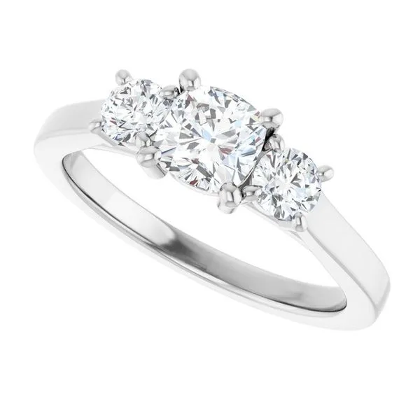 Three-Stone Sculptural Engagement Ring Image 5 The Jewelry Source El Segundo, CA