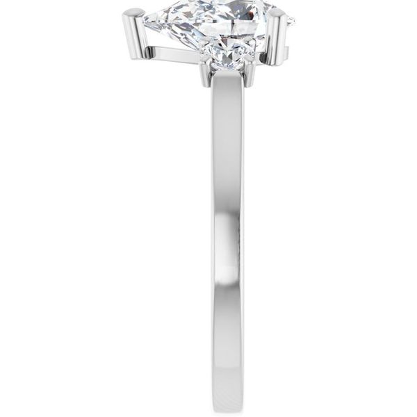 Three-Stone Sculptural Engagement Ring Image 4 Golden Grace Jewelers Brookfield, GA