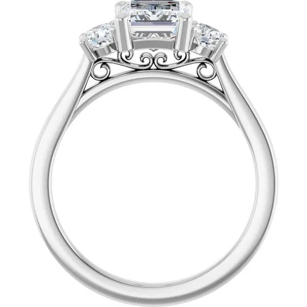 Three-Stone Sculptural Engagement Ring Image 2 Berilian Jewelers Folsom, CA