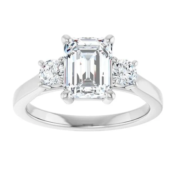 Three-Stone Sculptural Engagement Ring Image 3 Berilian Jewelers Folsom, CA