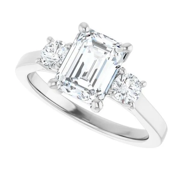 Three-Stone Sculptural Engagement Ring Image 5 Berilian Jewelers Folsom, CA