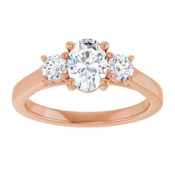 Three-Stone Sculptural Engagement Ring Image 3 Jewel Smiths Oklahoma City, OK