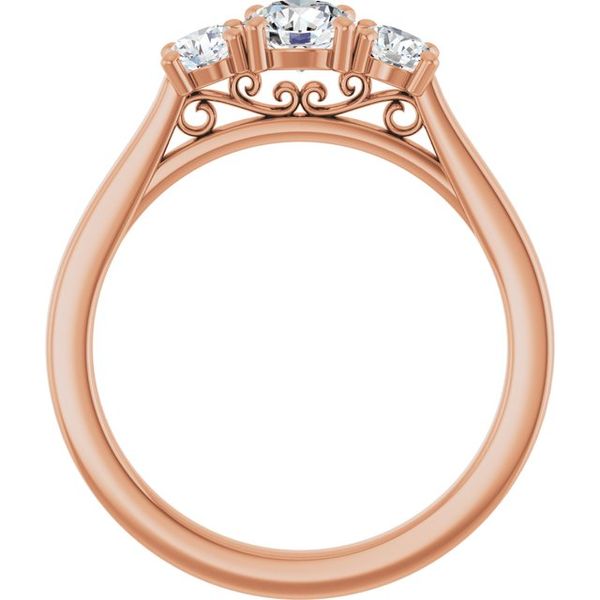 Three-Stone Sculptural Engagement Ring Image 2 Jewel Smiths Oklahoma City, OK