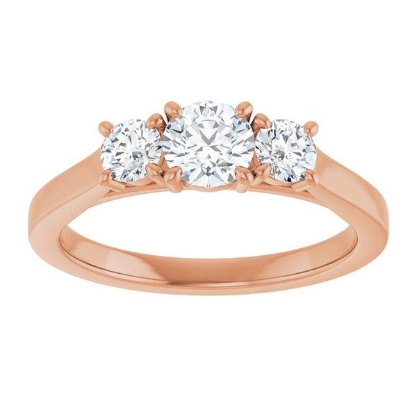 Three-Stone Sculptural Engagement Ring Image 3 Jewel Smiths Oklahoma City, OK