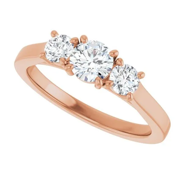 Three-Stone Sculptural Engagement Ring Image 5 Jewel Smiths Oklahoma City, OK