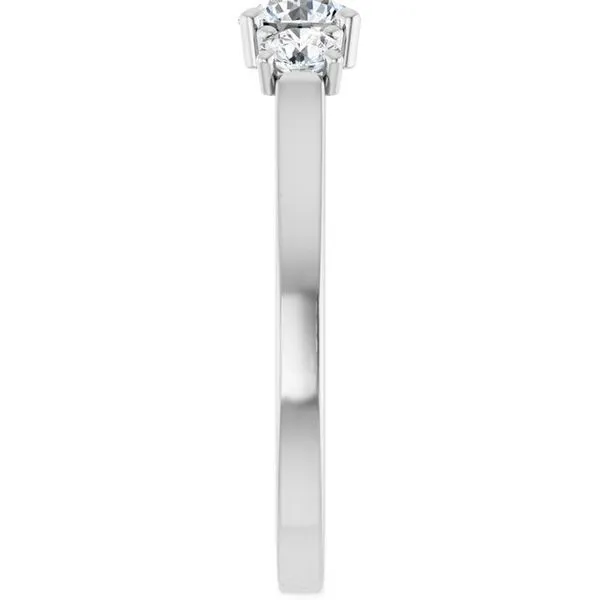 Three-Stone Sculptural Engagement Ring Image 4 Designer Jewelers Westborough, MA