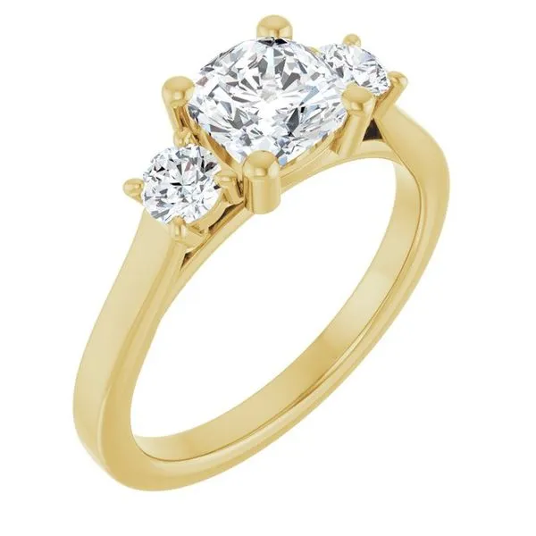Three-Stone Sculptural Engagement Ring The Jewelry Source El Segundo, CA