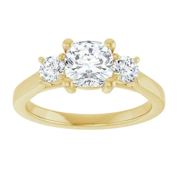 Three-Stone Sculptural Engagement Ring Image 3 The Jewelry Source El Segundo, CA