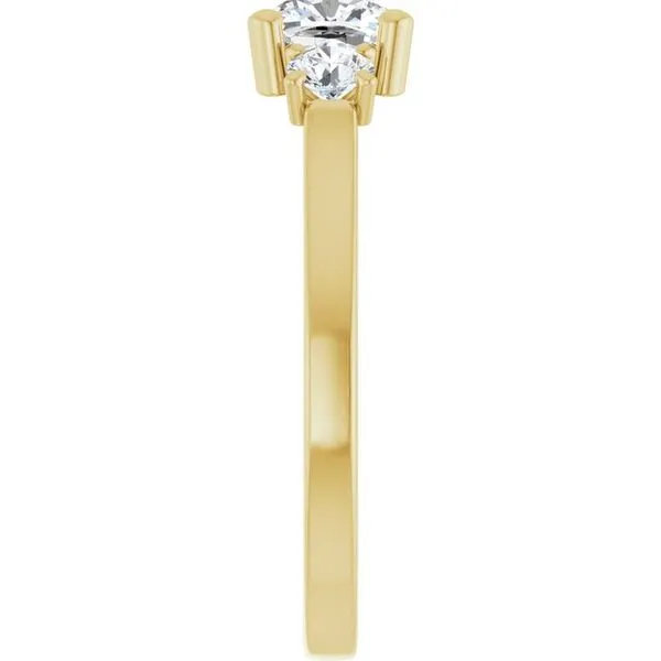 Three-Stone Sculptural Engagement Ring Image 4 The Jewelry Source El Segundo, CA