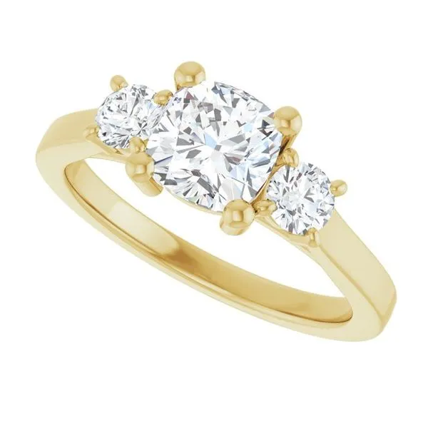 Three-Stone Sculptural Engagement Ring Image 5 The Jewelry Source El Segundo, CA