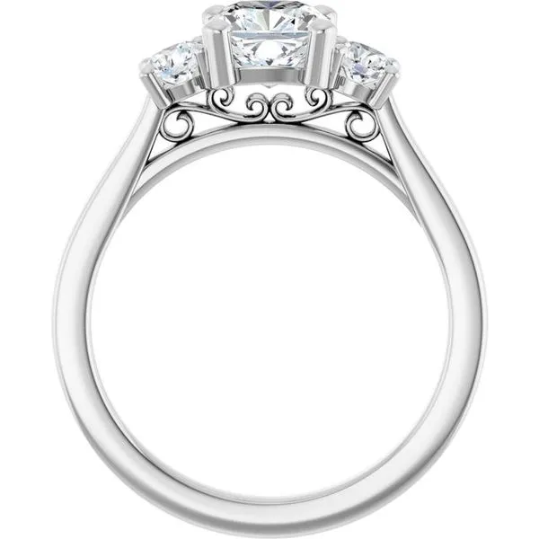 Three-Stone Sculptural Engagement Ring Image 2 The Jewelry Source El Segundo, CA