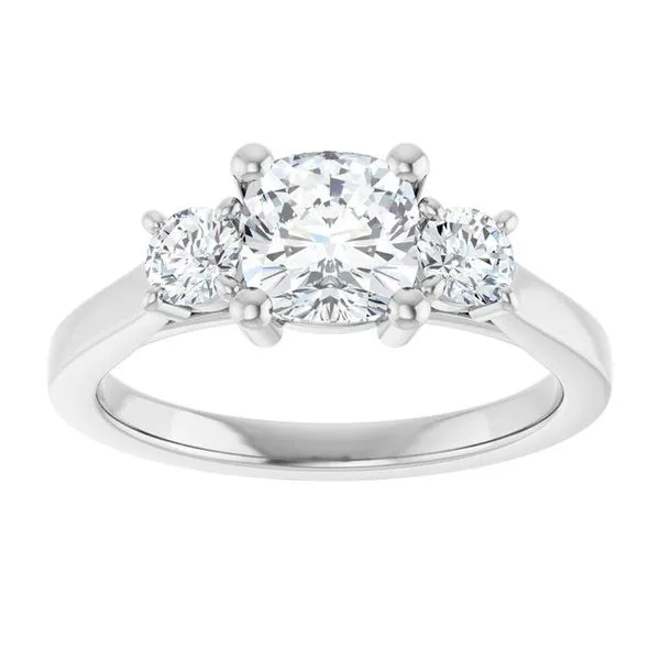 Three-Stone Sculptural Engagement Ring Image 3 The Jewelry Source El Segundo, CA