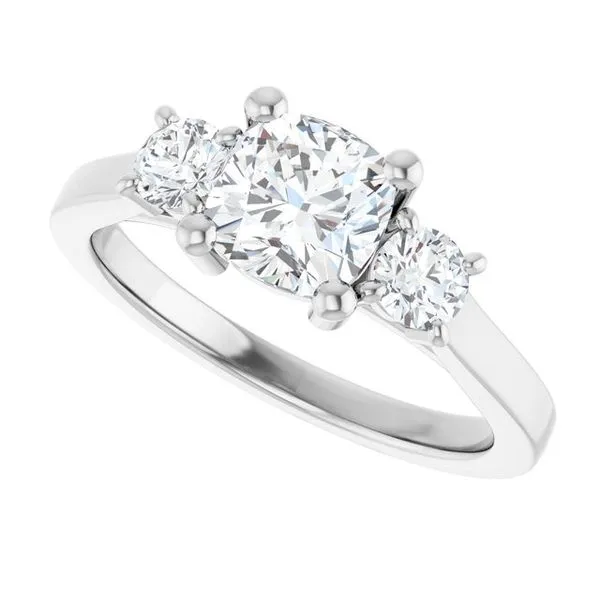 Three-Stone Sculptural Engagement Ring Image 5 The Jewelry Source El Segundo, CA