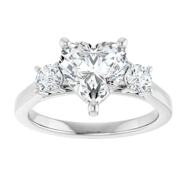 Three-Stone Sculptural Engagement Ring Image 3 The Jewelry Source El Segundo, CA