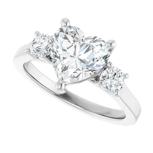 Three-Stone Sculptural Engagement Ring Image 5 The Jewelry Source El Segundo, CA