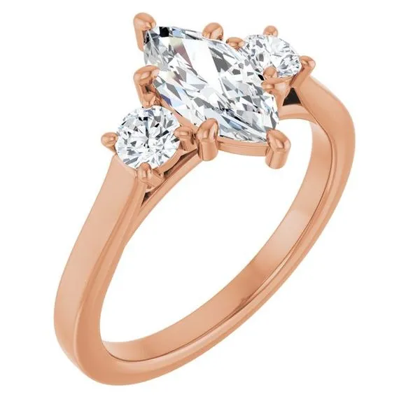Three-Stone Sculptural Engagement Ring The Jewelry Source El Segundo, CA
